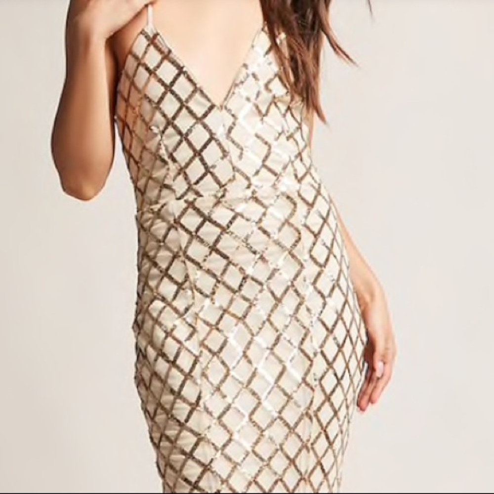 Forever 21 Sequin Mesh Maxi Dress